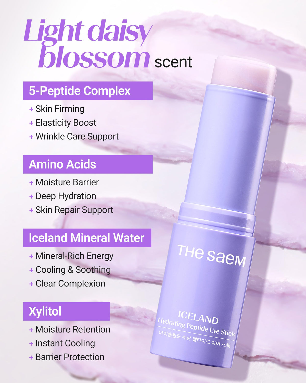 THESAEM eye sticks staged on bathroom vanity for daily routine lifestyle benefit