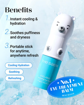 THESAEM balm texture swipe illustrating lightweight hydrating formula