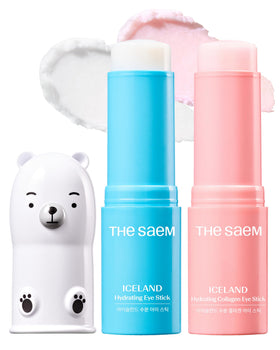 THESAEM hydrating eye stick front view showing label benefits