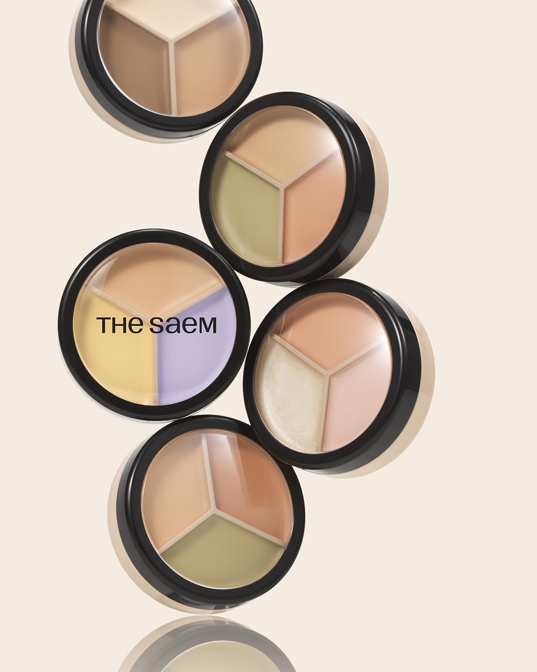THESAEM palette on vanity styled with makeup for effortless everyday contouring