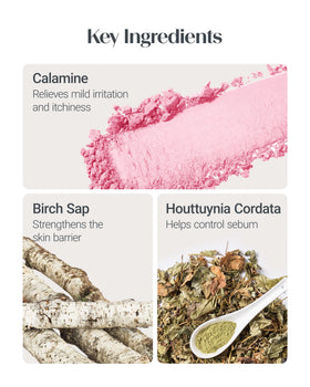THESAEM label highlighting calamine and botanical extracts for soothing