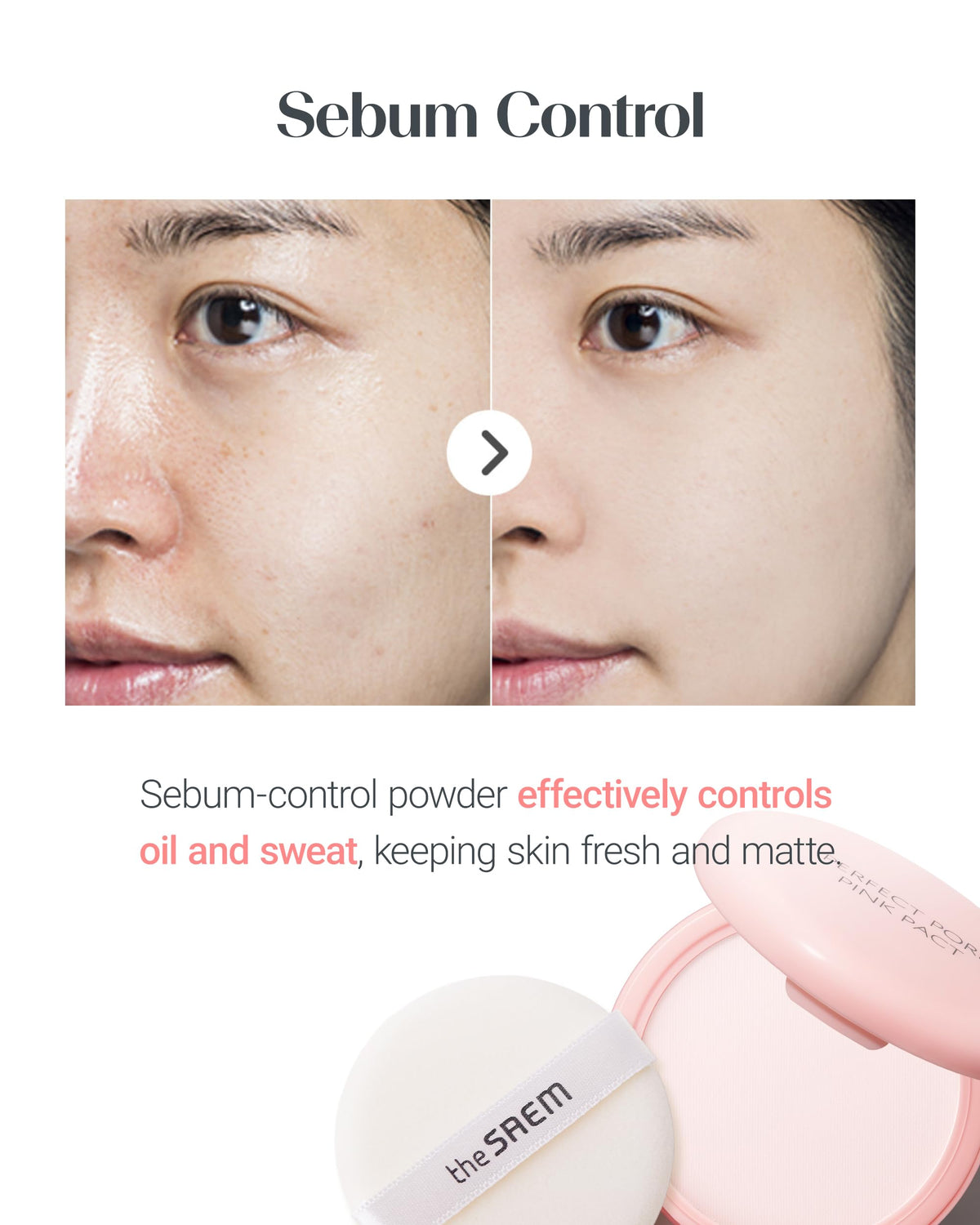 THESAEM close-up of powder texture showing fine milled particles for smooth finish