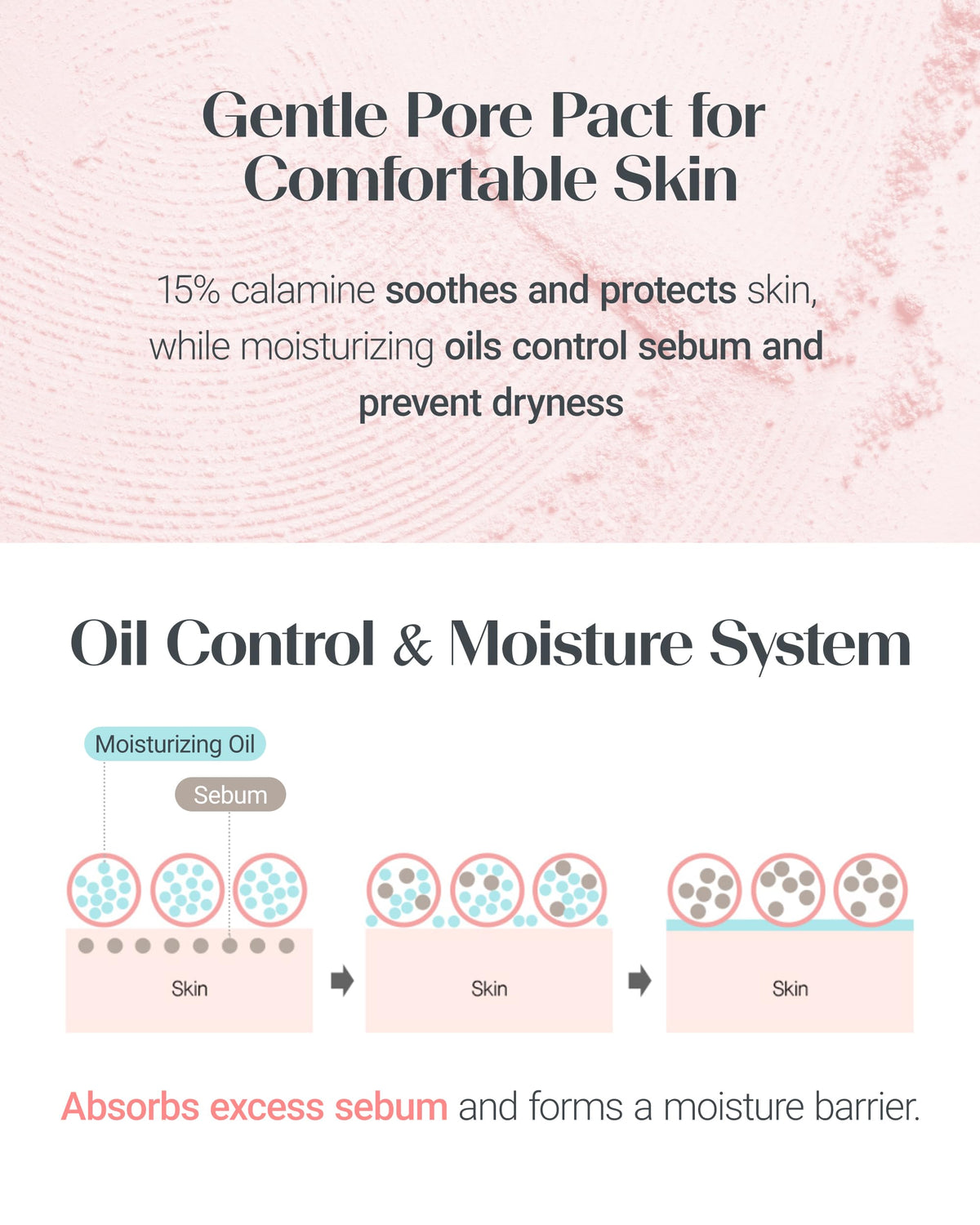 THESAEM powder beside foundation illustrating setting and pore-blurring benefit