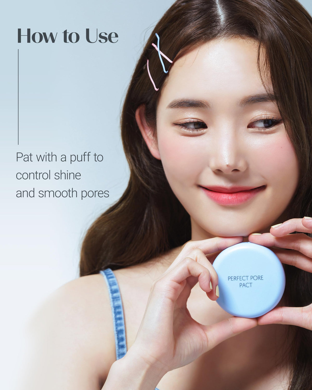 THESAEM before and after blurring pores demonstrating visible smoothing effect