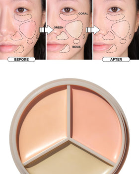 THESAEM balm texture close-up swatch showing creamy melting-fit finish for smooth coverage
