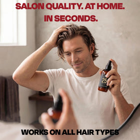 THESALONGUY label close-up highlighting collagen keratin biotin benefits