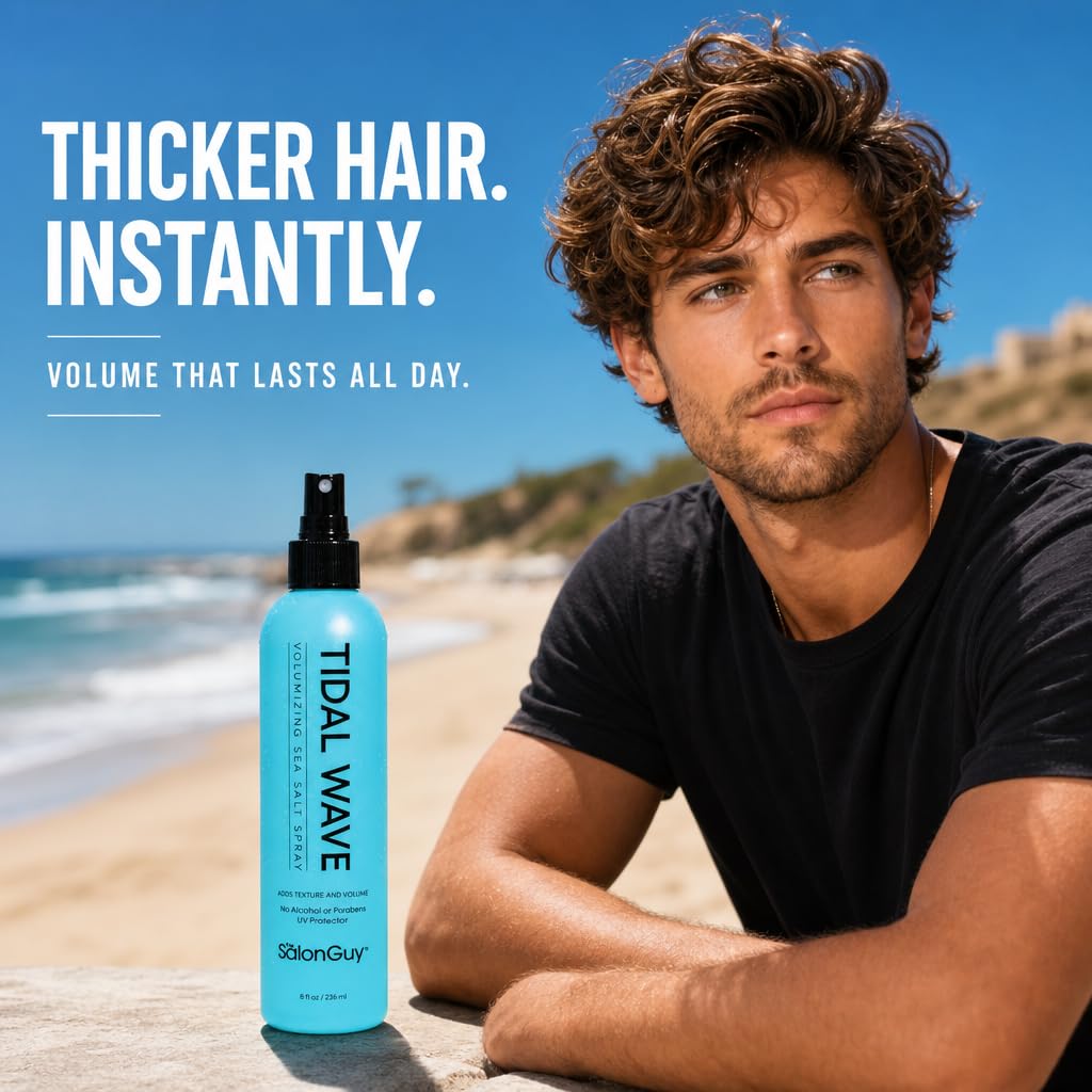 THESALONGUY spray action mist demonstrating even application for texture