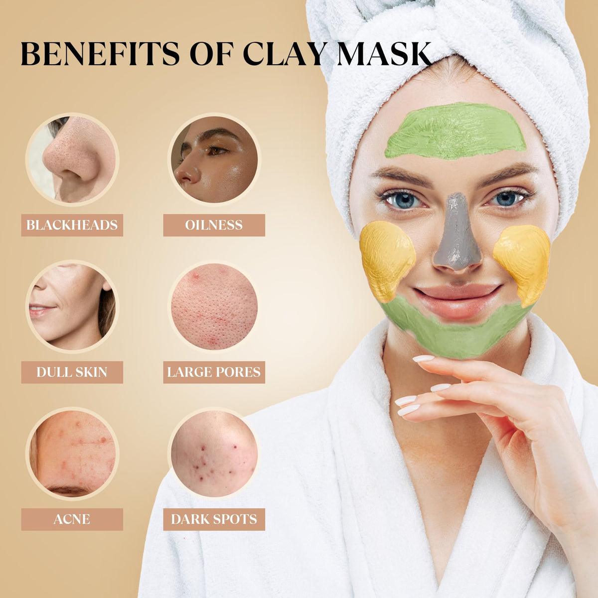 THESKCARE Dead Sea mud mask texture closeup highlighting mineral-rich detox benefit