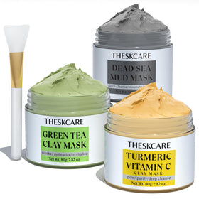 THESKCARE front packaging trio showing three masks for versatile skincare benefits