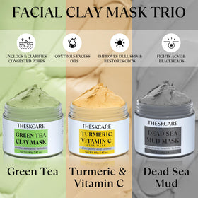 THESKCARE turmeric vitamin C mask jar open showing creamy texture and brightening benefit