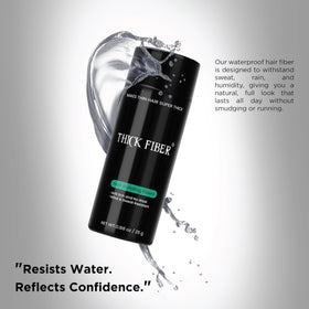 THICK FIBER applied to thinning scalp area demonstrating fast concealment