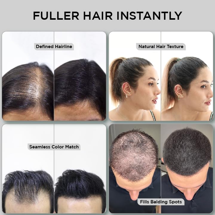 THICK FIBER styled hair in mirror showing natural finish and confidence boost