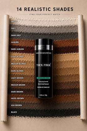 Closeup of hairline with Thick Fiber blended for discreet coverage