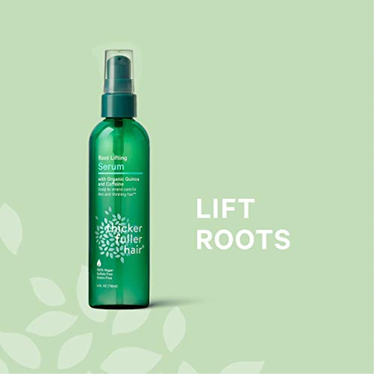 Thicker Fuller Hair serum being applied at roots to boost lift and improve styling hold