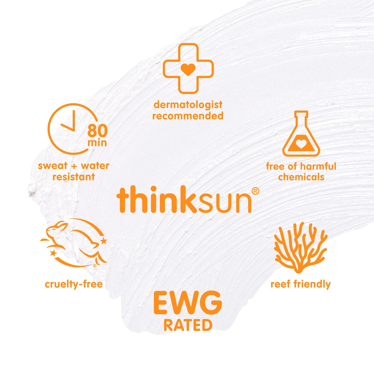 THINK Thinksport stick close-up of zinc oxide surface showing mineral formulation benefit