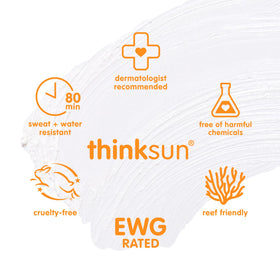 THINK Thinksport stick close-up of zinc oxide surface showing mineral formulation benefit