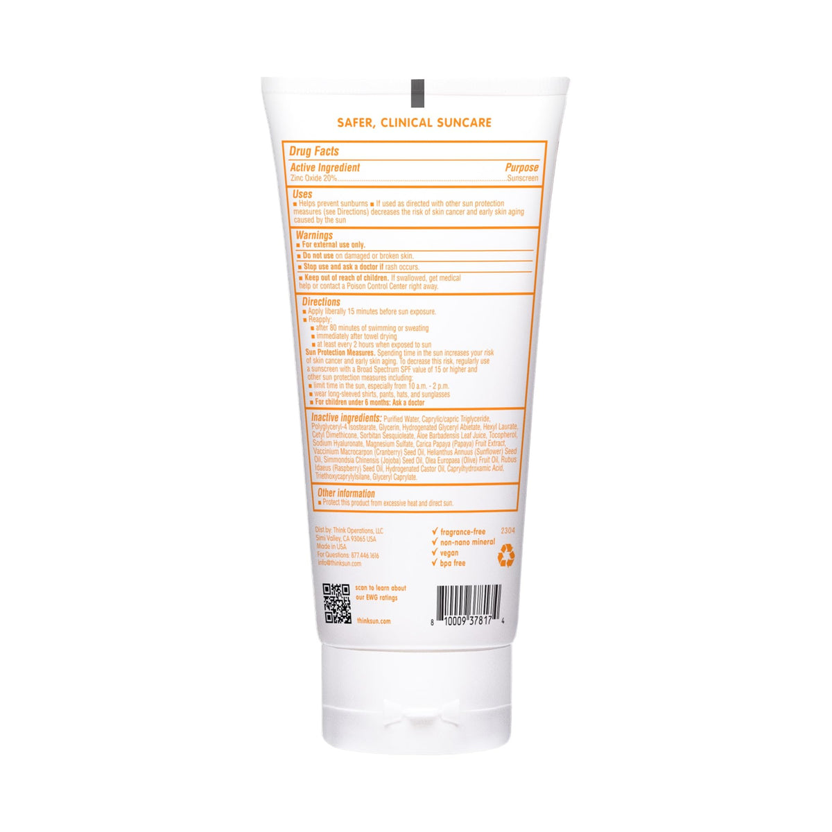 Think baby pump dispensing sunscreen onto hands for easy application