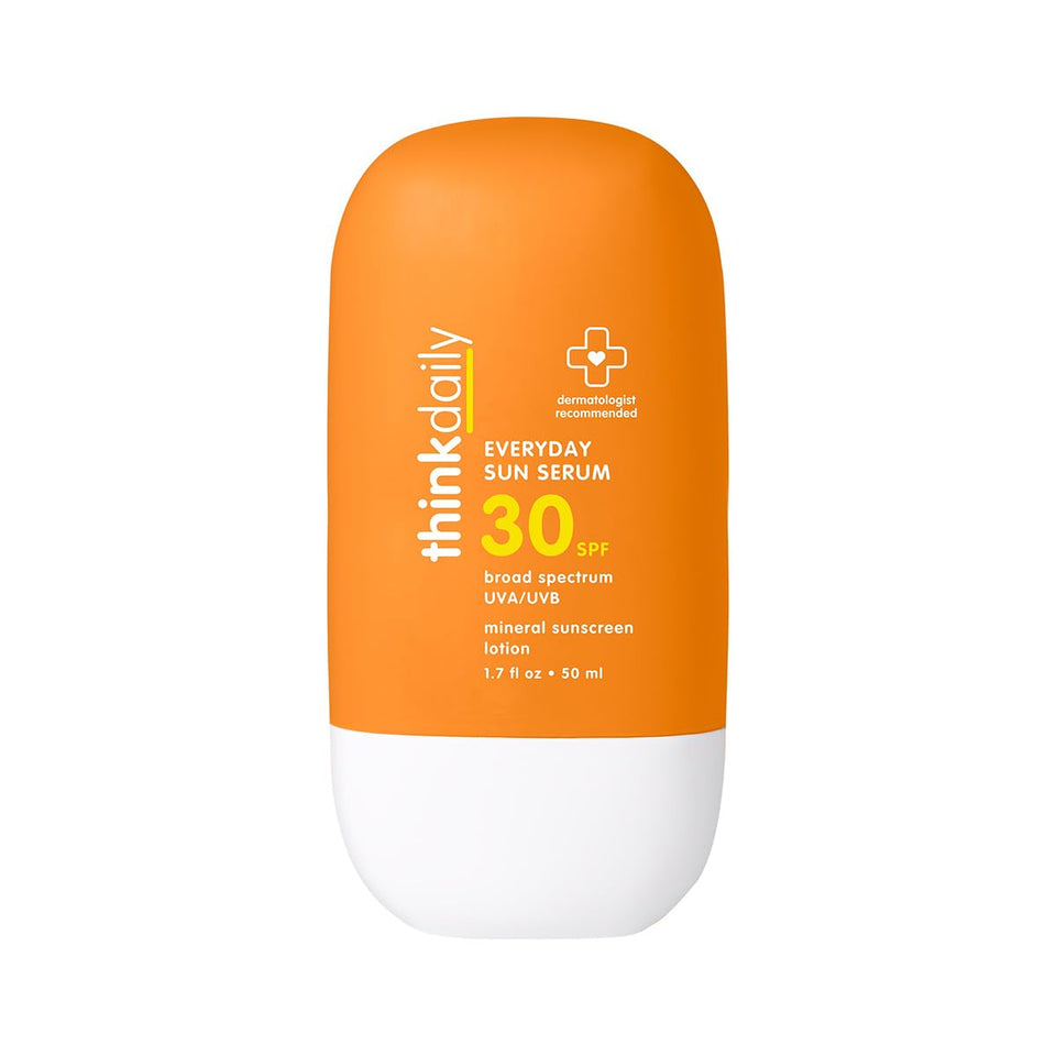 THINK thinkdaily front tube showing product name and SPF, ideal daily protection