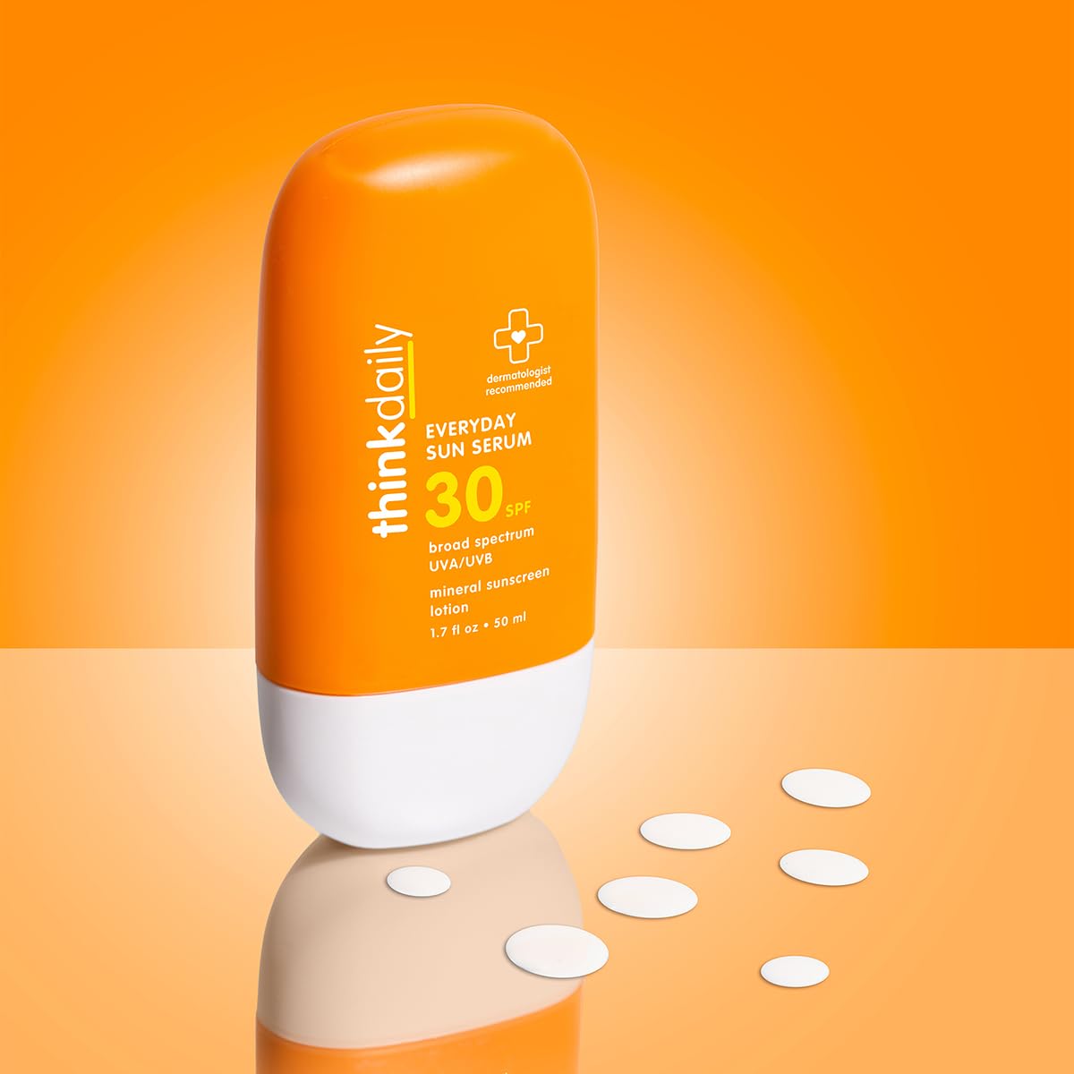 THINK thinkdaily serum texture drops on skin demonstrating lightweight absorption benefit