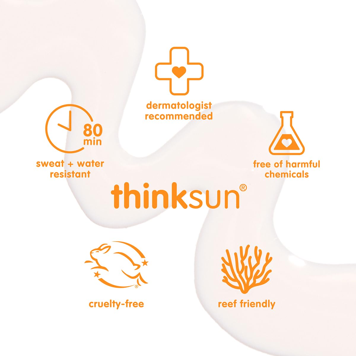 THINK thinkdaily water splash detail showing 80-minute water and sweat resistance benefit