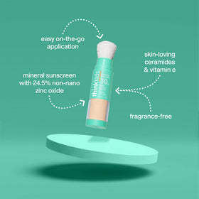 THINK brush close-up with bristles ready for quick, mess-free application