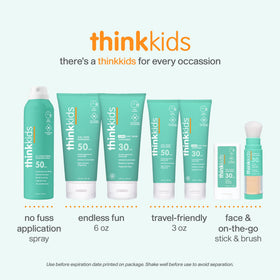 Thinksport stick beside keys in pocket—portable sun protection for families
