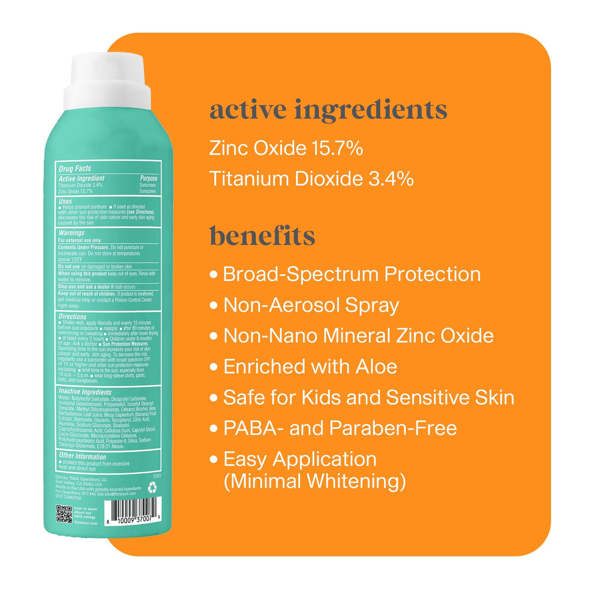 Thinksport spray nozzle close-up demonstrating quick and even application benefit