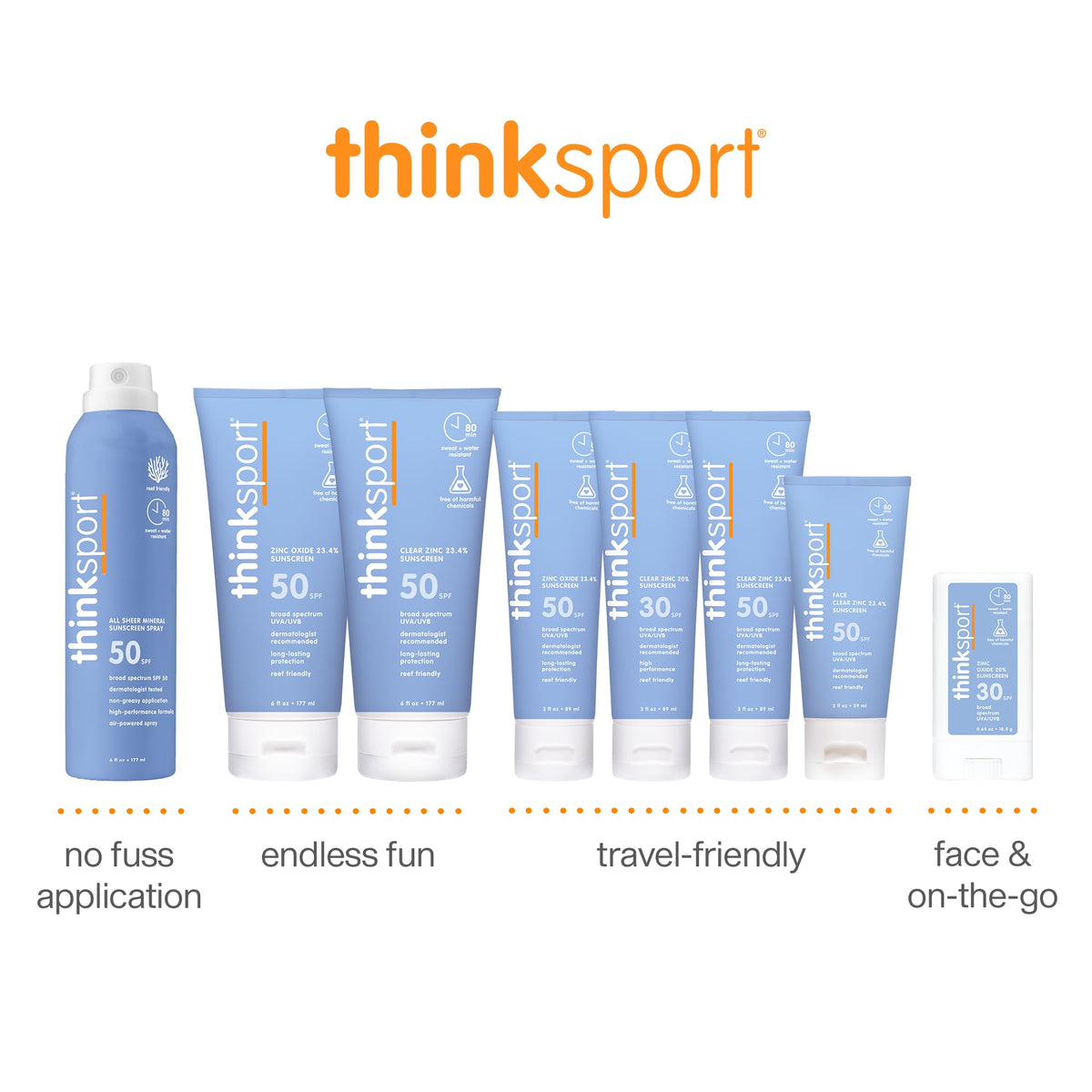 Thinksport bottle held in hand showing 6 fl oz scale and travel convenience