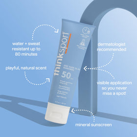Thinksport cream texture close-up showing quick-absorbing, non-greasy finish