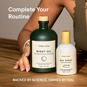 Third Layer oil being massaged into skin for hydration and softness