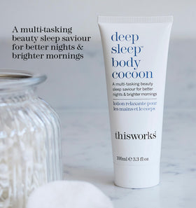 THISWORKS close-up of lotion texture showing lightweight absorbent cream for soft skin