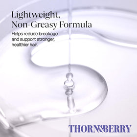 THORN & BERRY lifestyle shot on bathroom counter showing daily routine benefit