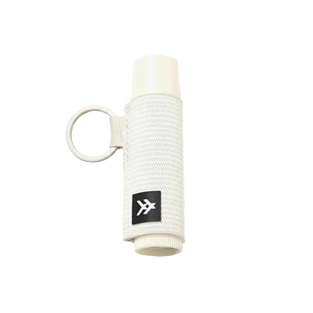 Thread Wallets off-white holder front view showing clip-on convenience
