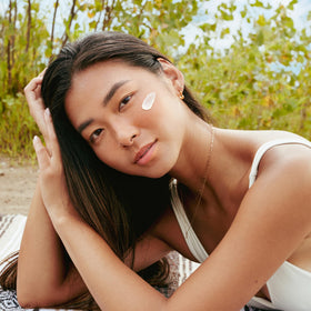 Three Ships cream on skin demonstrating quick absorption and hydrated look
