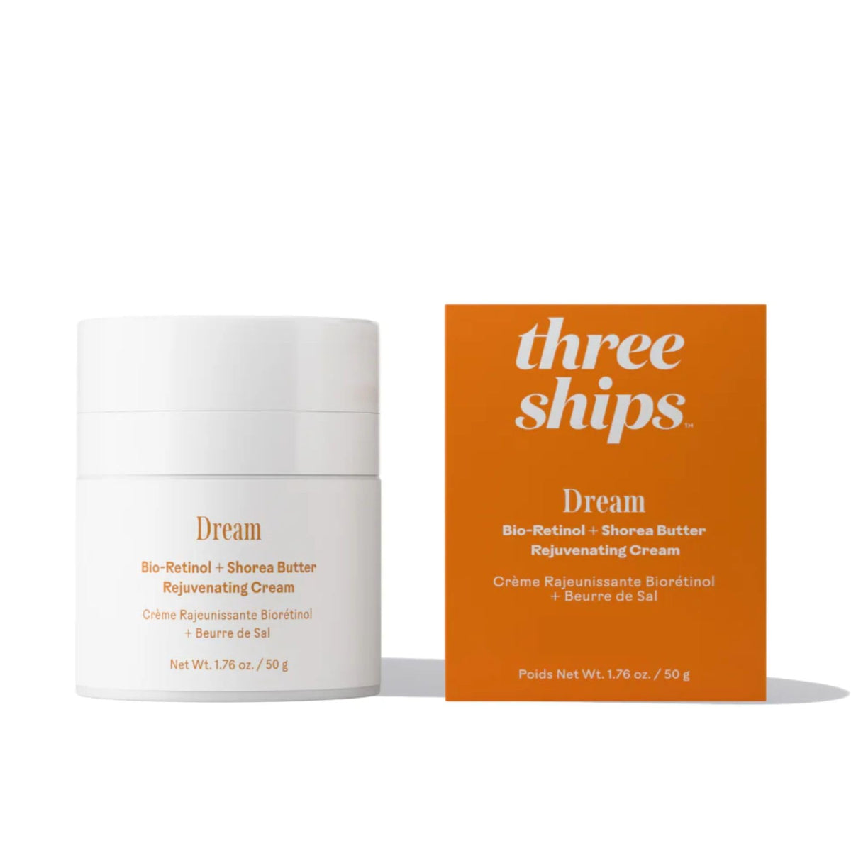 Three Ships front packaging showing product name and benefits