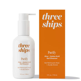 Three Ships front packaging showing bottle and branding for clean routine