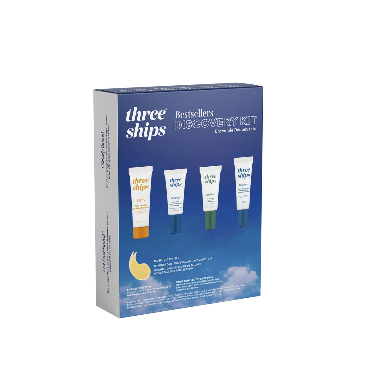 Three Ships Purify Gel Cleanser close-up tube highlighting gentle cleansing benefit