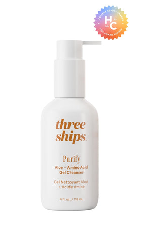 Three Ships gel texture close-up highlighting smooth hydrating consistency