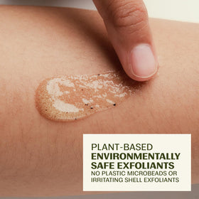 Thrive Natural Care gel texture close-up revealing fine exfoliating beads