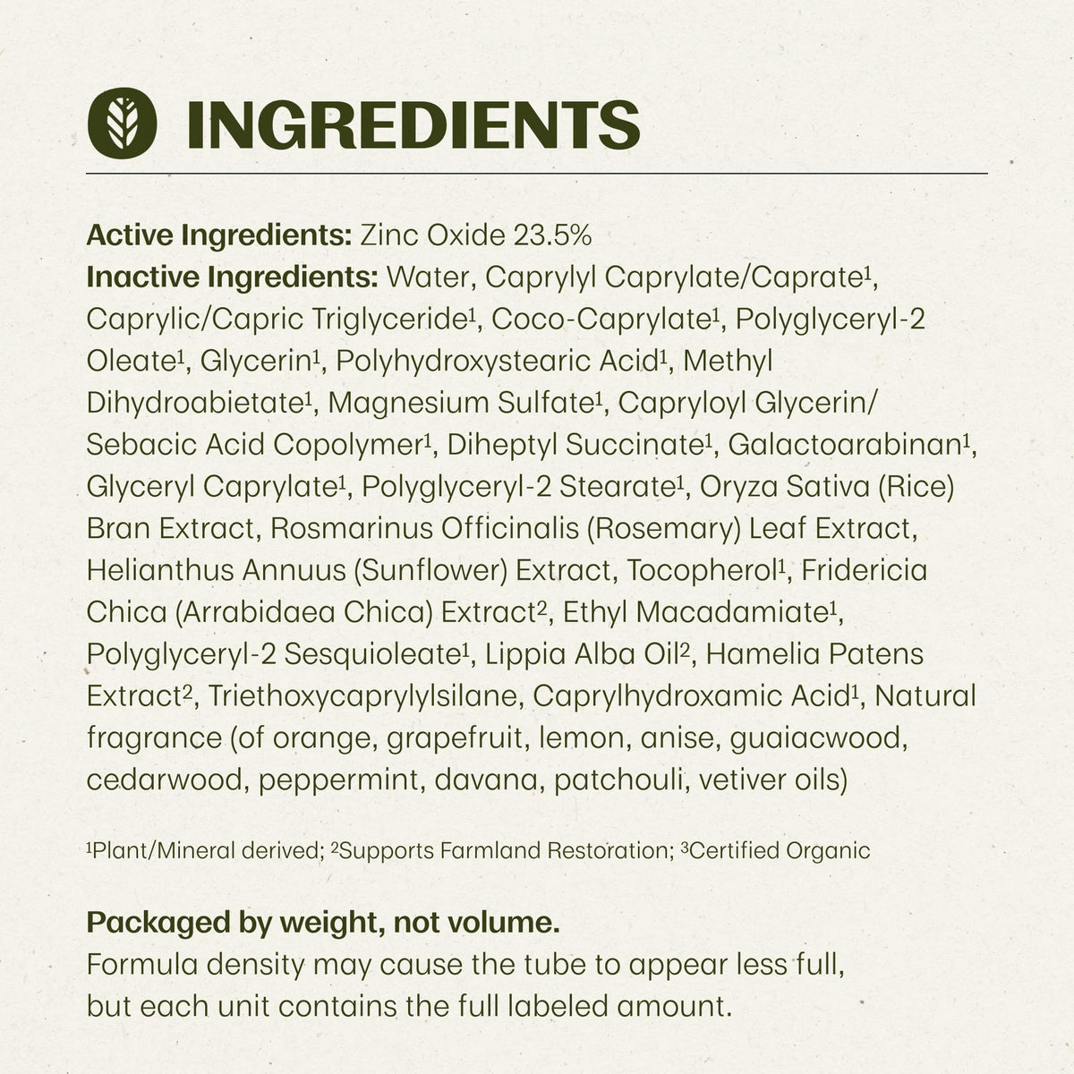 Thrive Natural Care protection graphic showing broad-spectrum SPF50 benefit