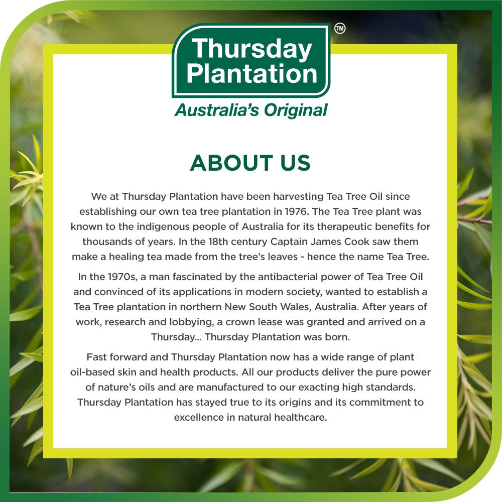 Thursday Plantation cream next to a ruler showing 3.5 ounce scale for travel-ready first aid