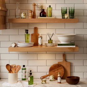 Thymes refill staged in bathroom setting implying seasonal, inviting scent