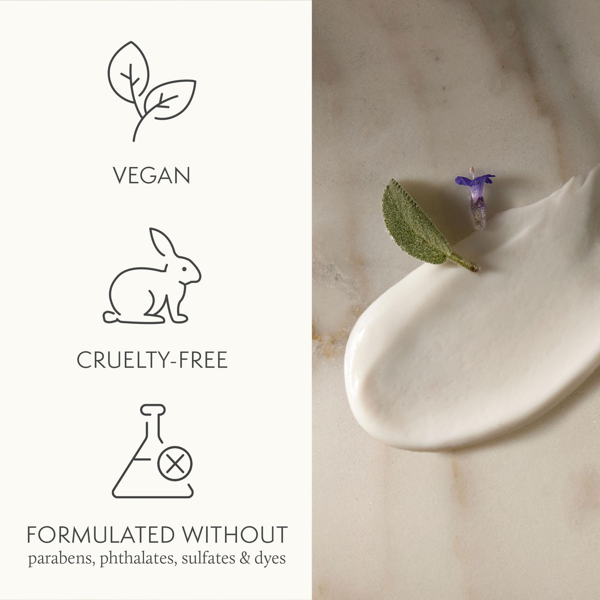 Thymes bottle placed on bathroom counter conveying daily routine convenience