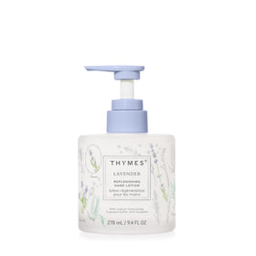 Thymes front packaging showing lavender lotion and elegant label for home display