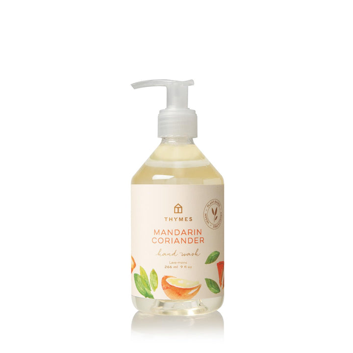 Thymes front bottle showing label and pump for attractive sink display
