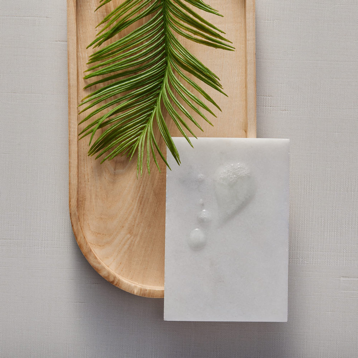 Thymes ingredients flatlay with mandarin and herbs showing natural fragrance inspiration