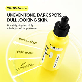 TIA'M close-up of serum texture highlighting lightweight, fast-absorbing consistency