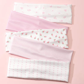 Tiefebene front packaging showing five floral elastic headbands and gift-ready look