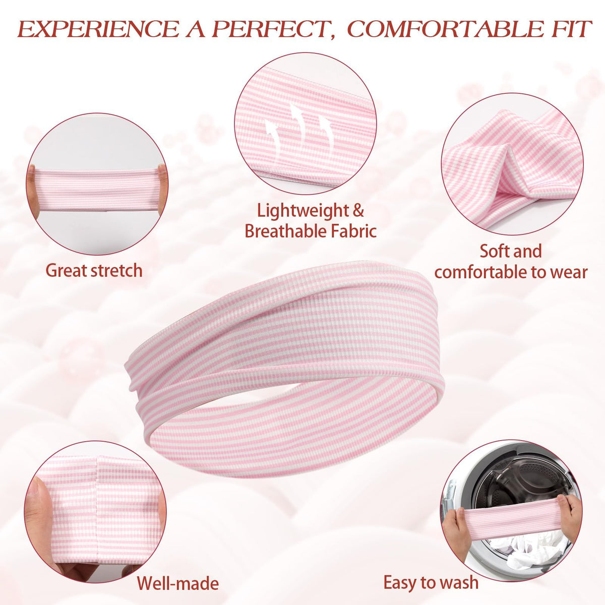 Tiefebene headband worn during yoga demonstrating secure non-slip fit and performance