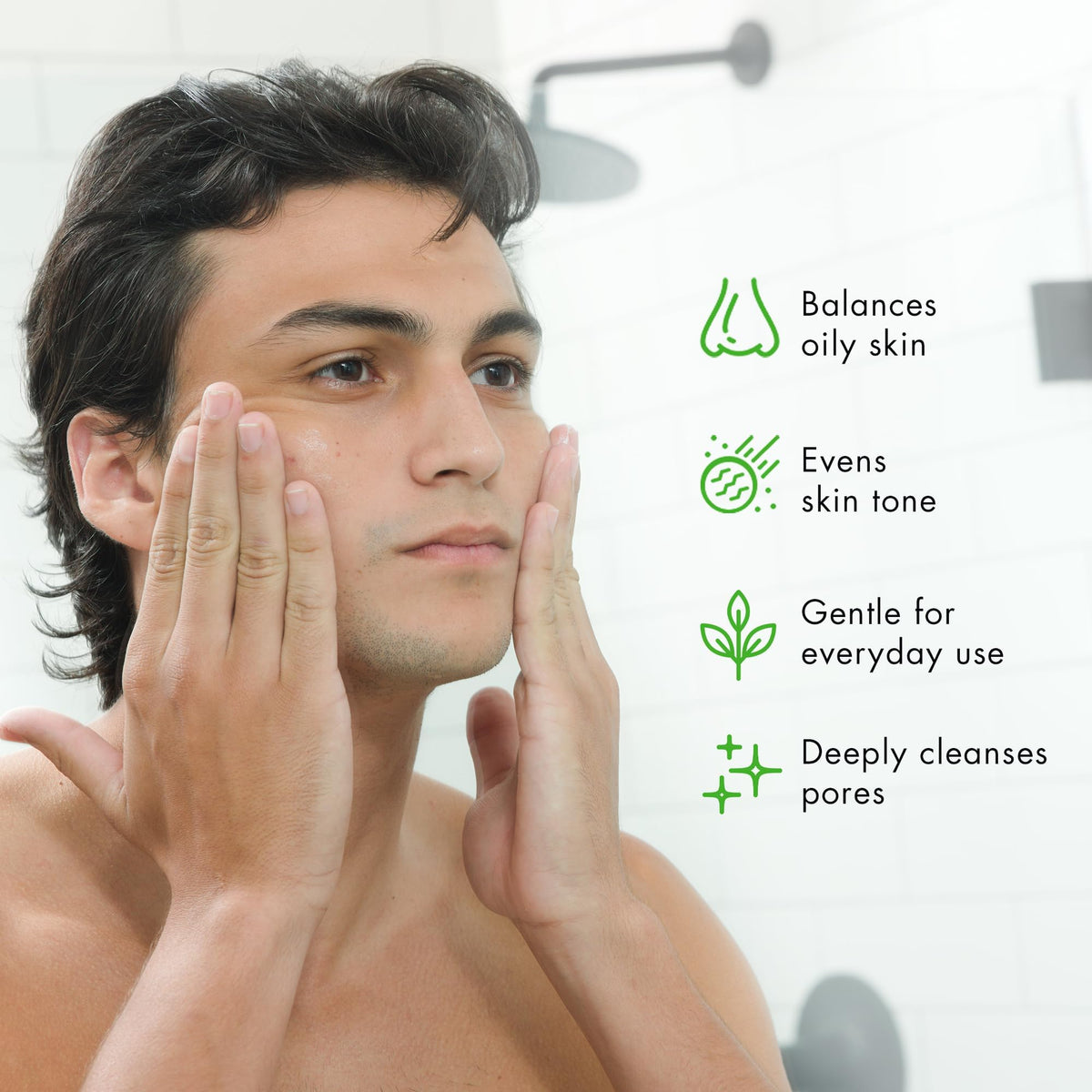 Tiege Hanley AM moisturizer label highlighting SPF and daytime protection